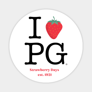 I Strawberry PG-Black Font Magnet